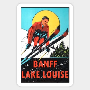 Banff Lake Louise Ski Vintage Sticker